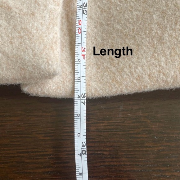 Zara Cream Open-Front Wool Blend Coat - Picture 6 of 7